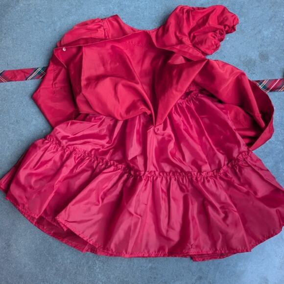 POLO RALPH LAUREN Girl's Festive Holiday Dress Size 6X Christmas Red Plaid Bow - Picture 8 of 9